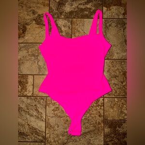 SKIMS Hot Pink Scoop One-Piece Swimsuit